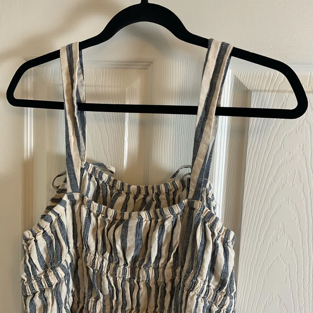 Women's Peplum Tank Top Universal Thread Cream Stripe Sz X-Large - Image 7