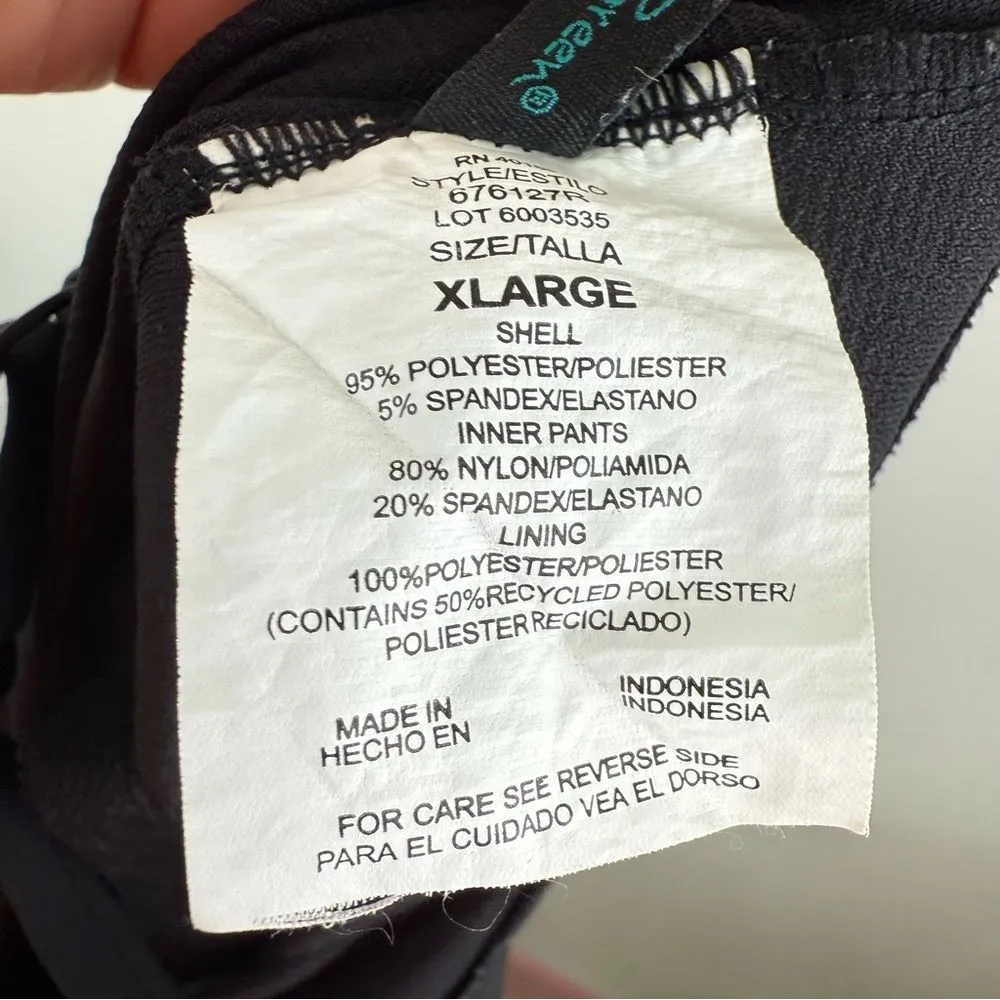 Aqua Green Women's XL Standard Keyhole Blouson Romper Black 676127R - Image 5