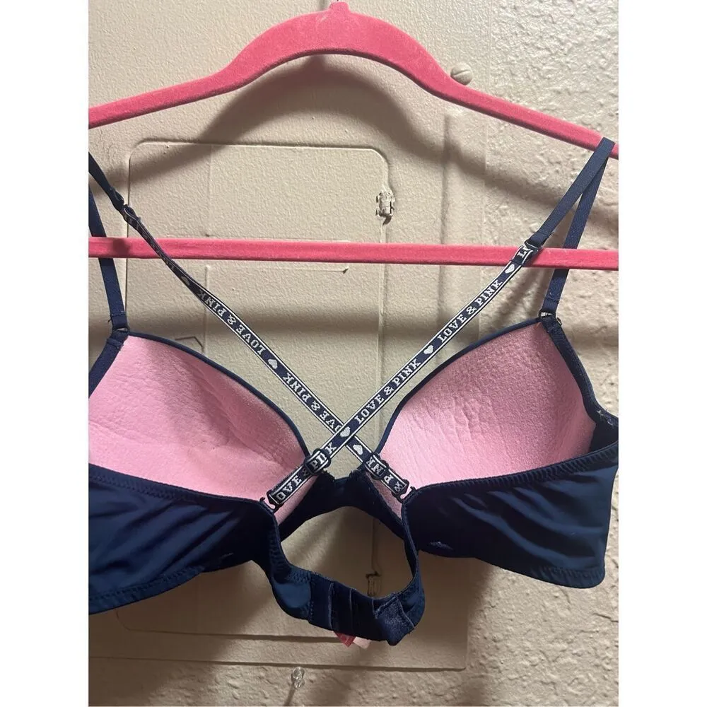 PINK By Victoria’s Secret Blue Bra Woman’s Size 36B - Image 8