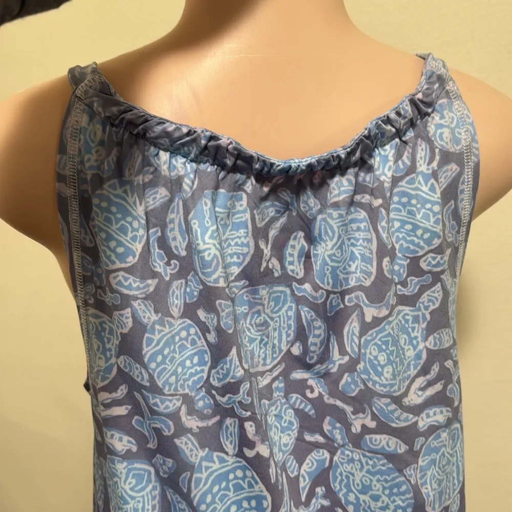 Surf Style blue & purple turtles & shells woman XL dress - Image 4