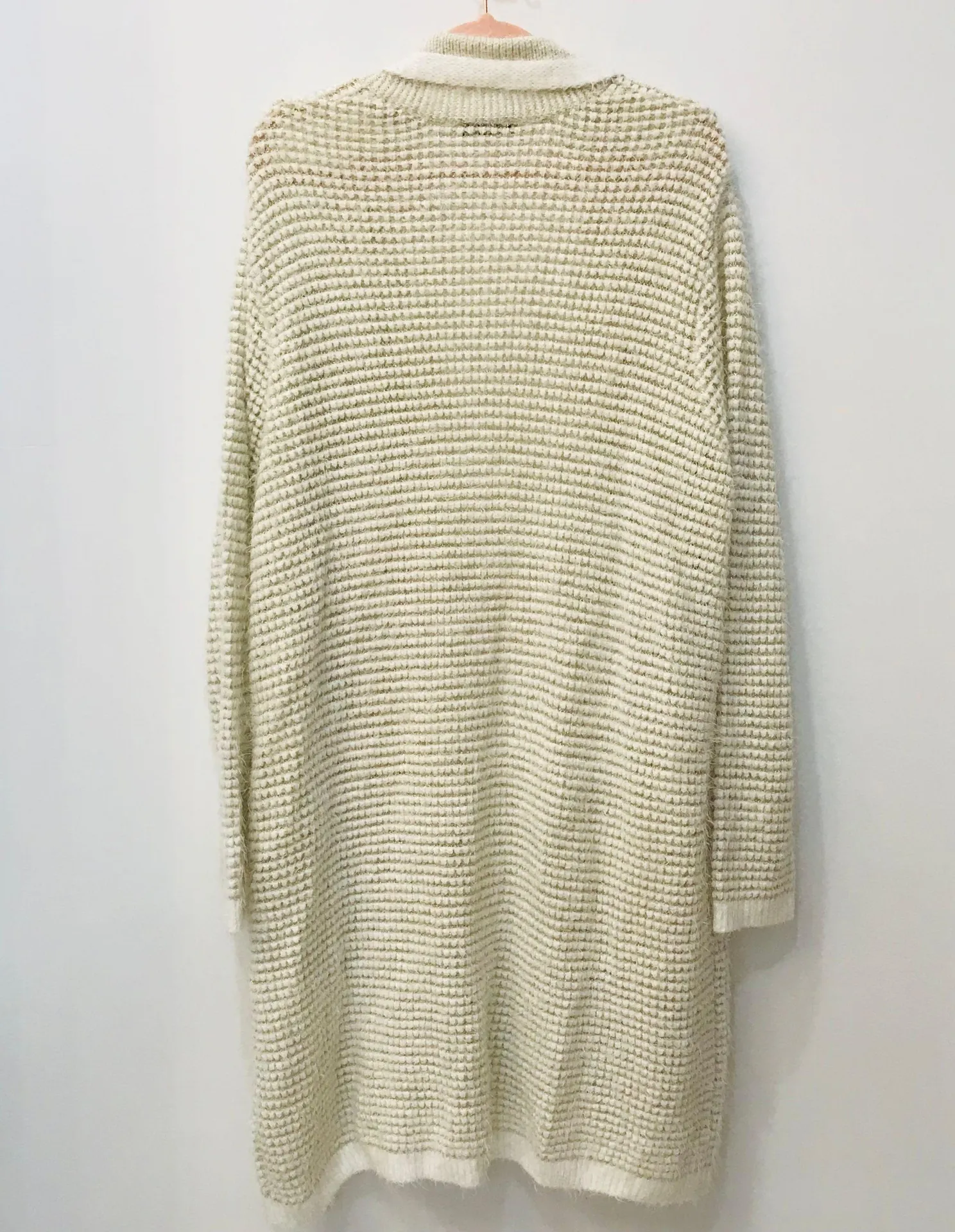 Avon Eyelash duster cream gold cardigan sz 1X (18 - Image 3