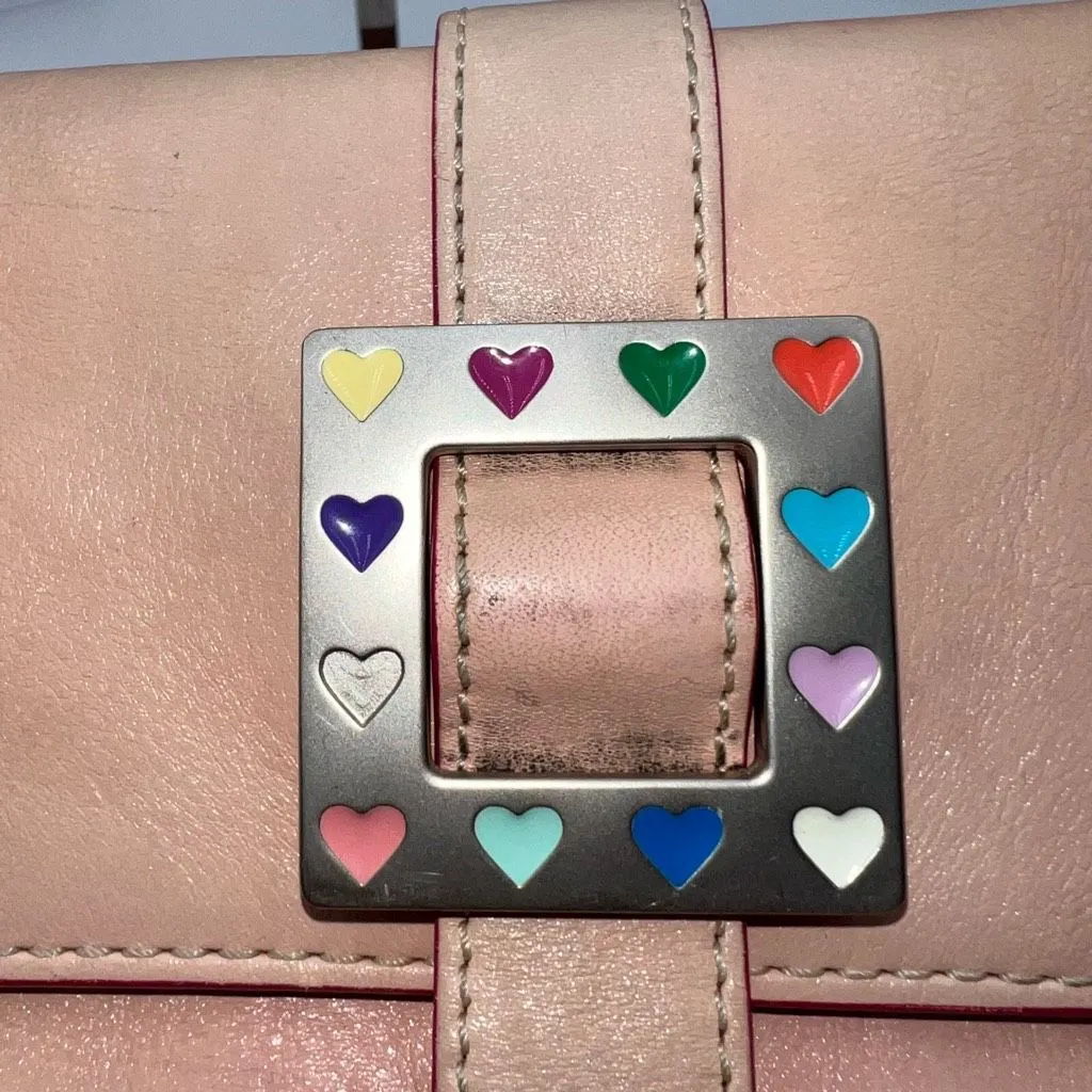 Dooney‎ & Bourke Vintage Enameled Heart Buckle Bag **SEE PICS AND DESCRIPTION - Image 3