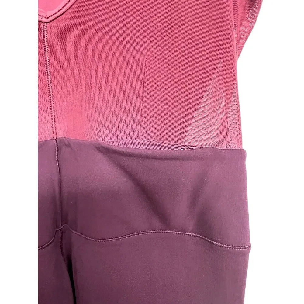Athleta Aspiration Bodysuit in Powervita Antique Burgundy Women’s Size MP - Image 6