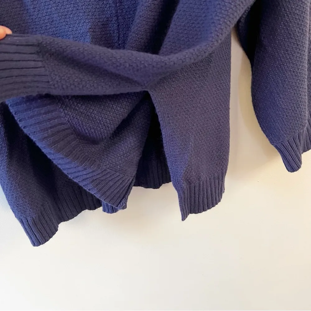 Andree by Unit Navy Blue Knit Round Neck Long Sleeve Pullover Size Small - Image 6