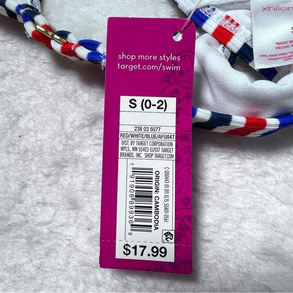 NWT  Striped Button Front Bikini Top - Image 10