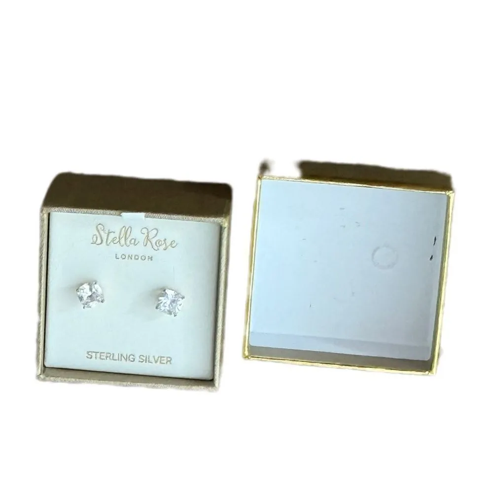 Stella Rose, Sterling, silver stud‎ earrings for pierced ears ￼ - Image 3