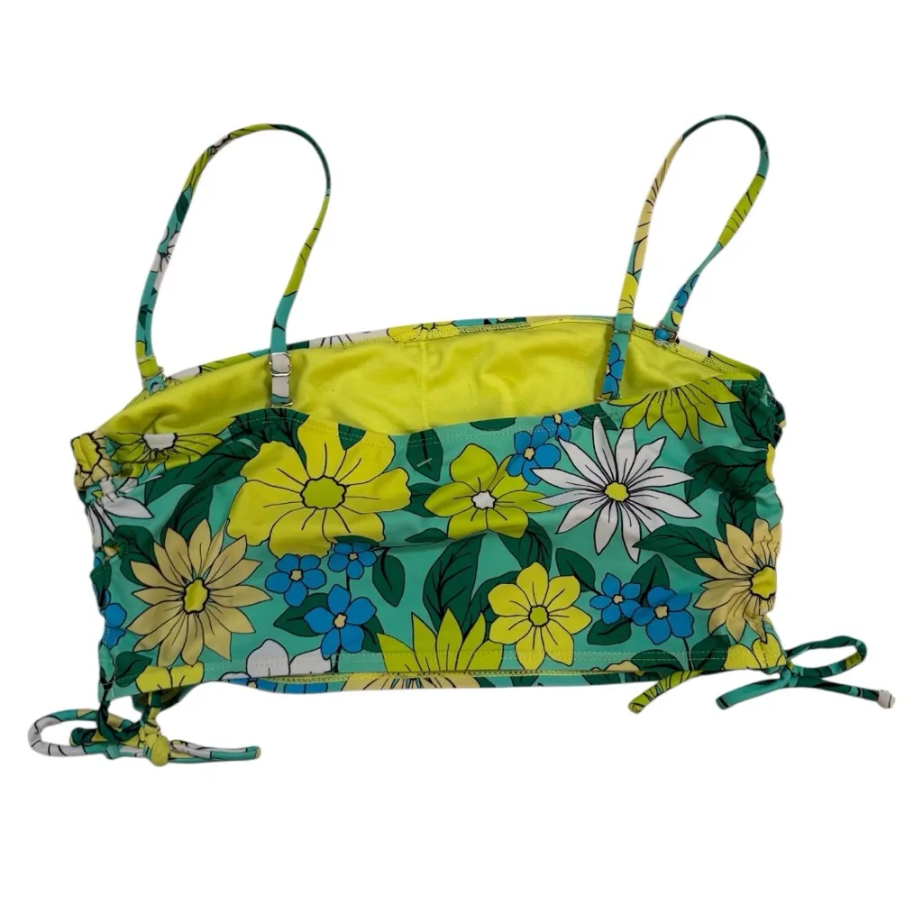 No Boundaries Retro Floral Side Cut Out Bikini Top - Image 2