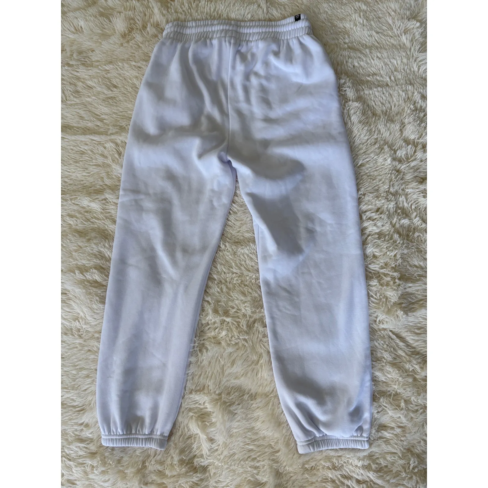 Elite‎ Collection White Sweatpants Drawstring Waistband Casual Loungewear Size M - Image 4