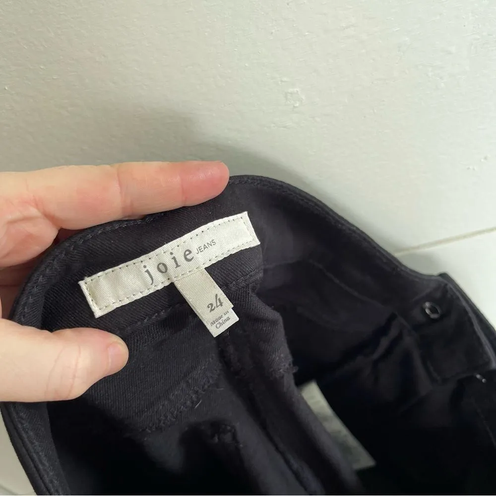 Joie Women’s 24 Adorea Black Lace Up Skinny Pants Moto - Image 2