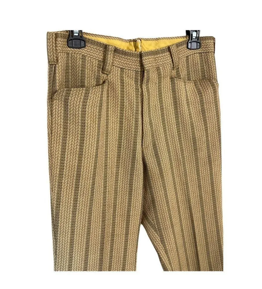 Levi’s Vintage 70s Sta-Prest Slacks Gold Stripe | 27” Inseam | High Rise - Image 2