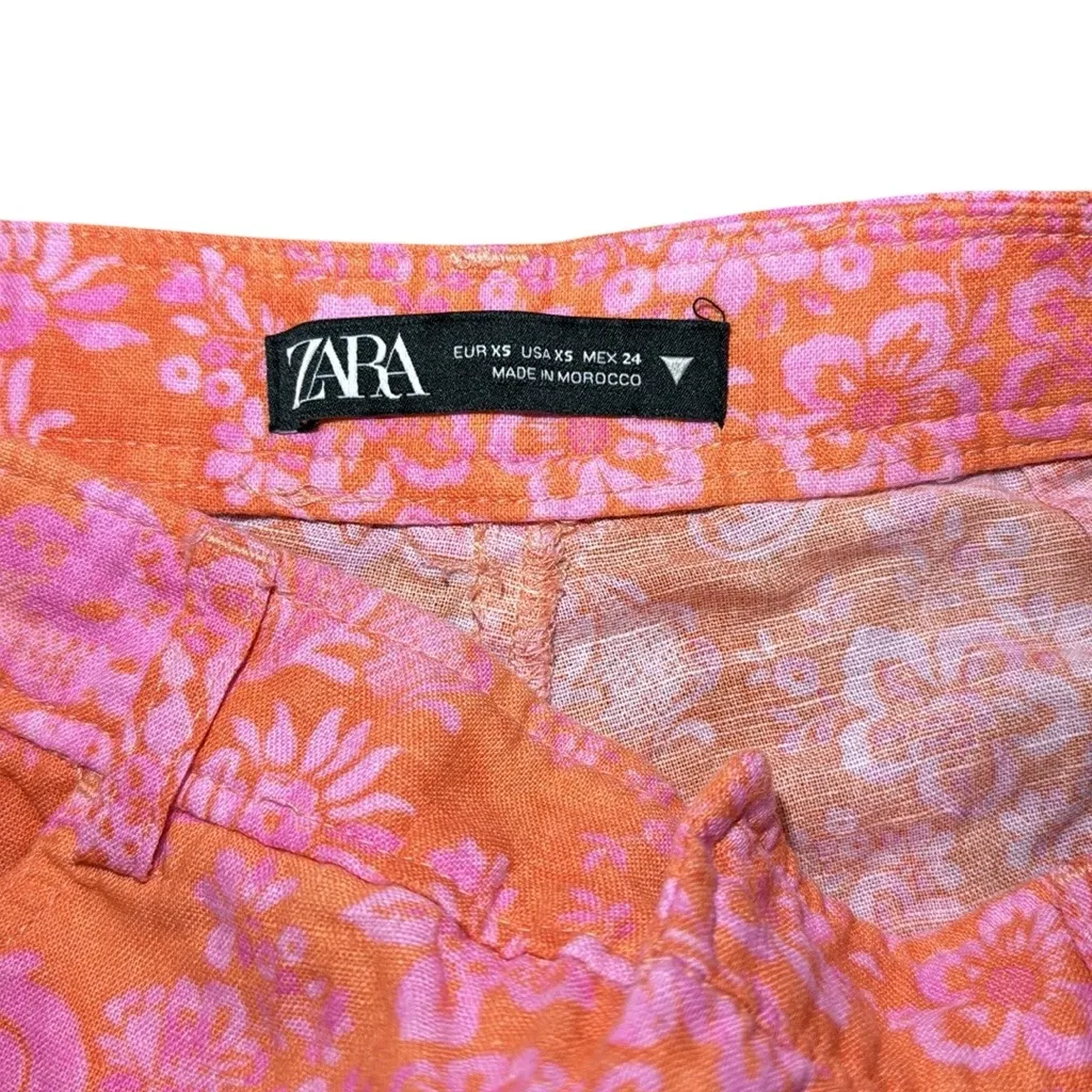Zara Full length linen blend‎ pants Size XS - Image 9