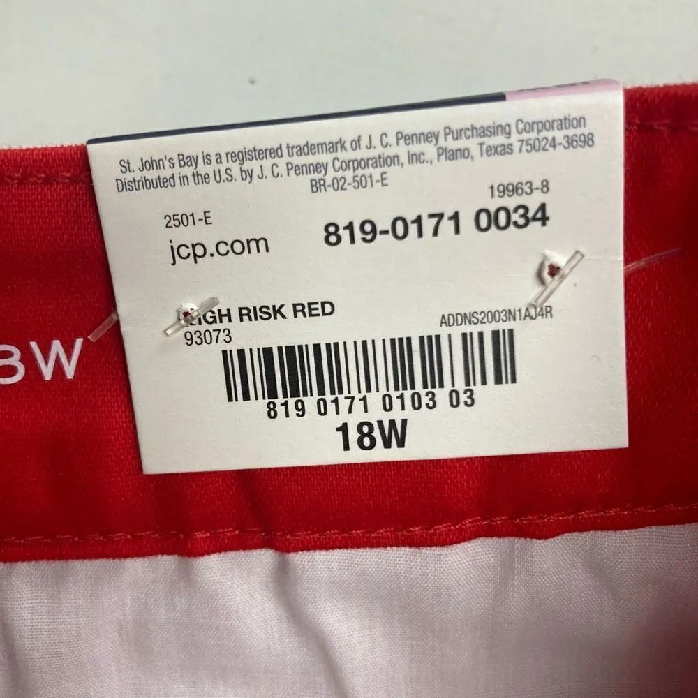 ST. JOHN’S BAY Secretly Slender Capri Mid Rise Size 18W‎  New With Tags - Image 6