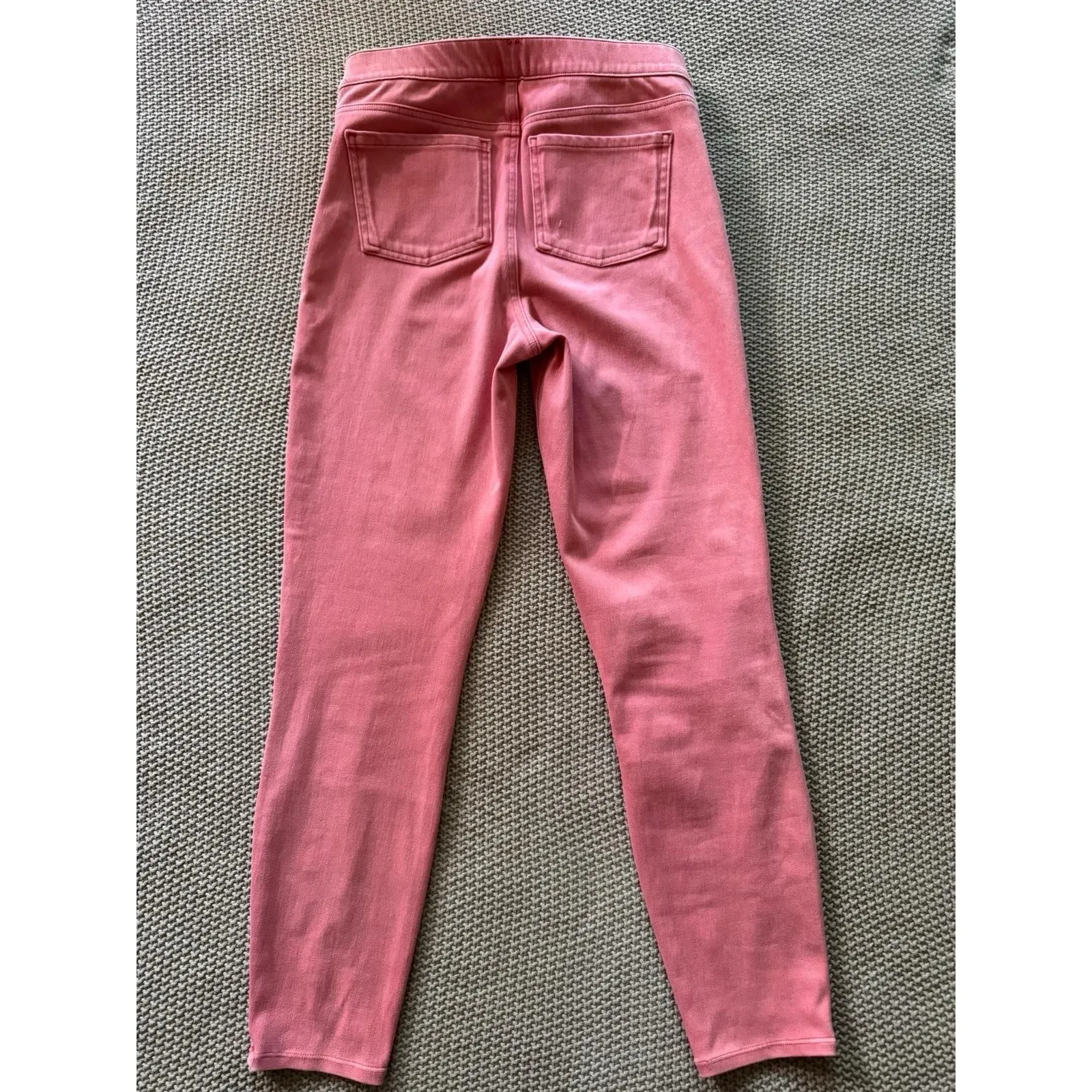 Spanx Women Pink Red Jean-ish Ankle Leggings Pull‎ On Stretch Size Medium - Image 5
