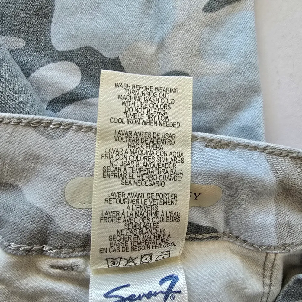 Seven7 Blue Camo Soft Vintage Utility Skinny Twill Ankle Pants Size 8 - Image 12