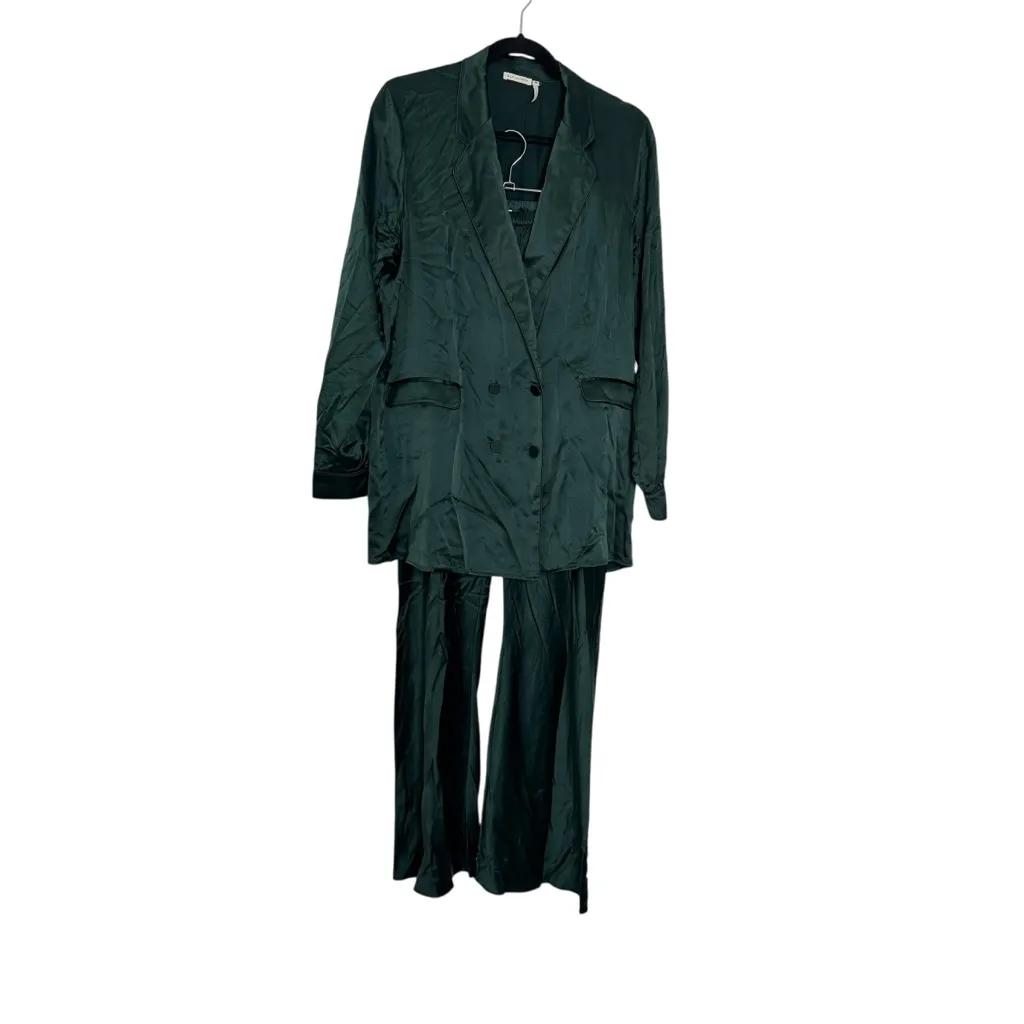 Silk Laundry Relaxed Blazer Green Size M - Image 4