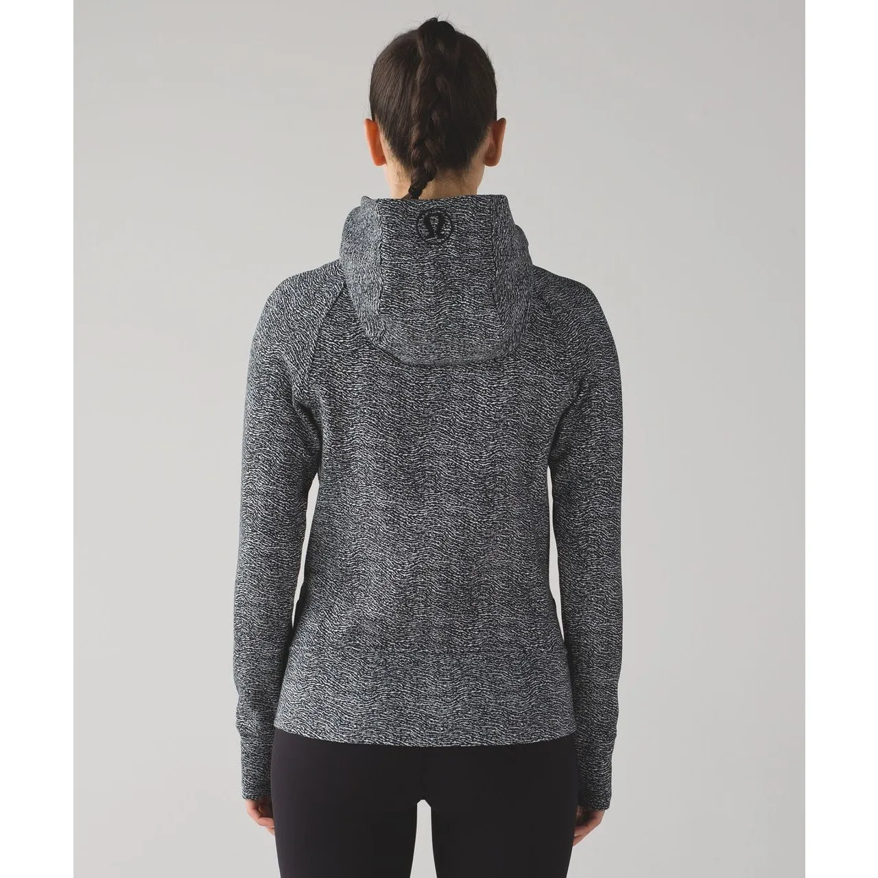 Lululemon Scuba Hoodie IV Currents White Black Size 4 - Image 2