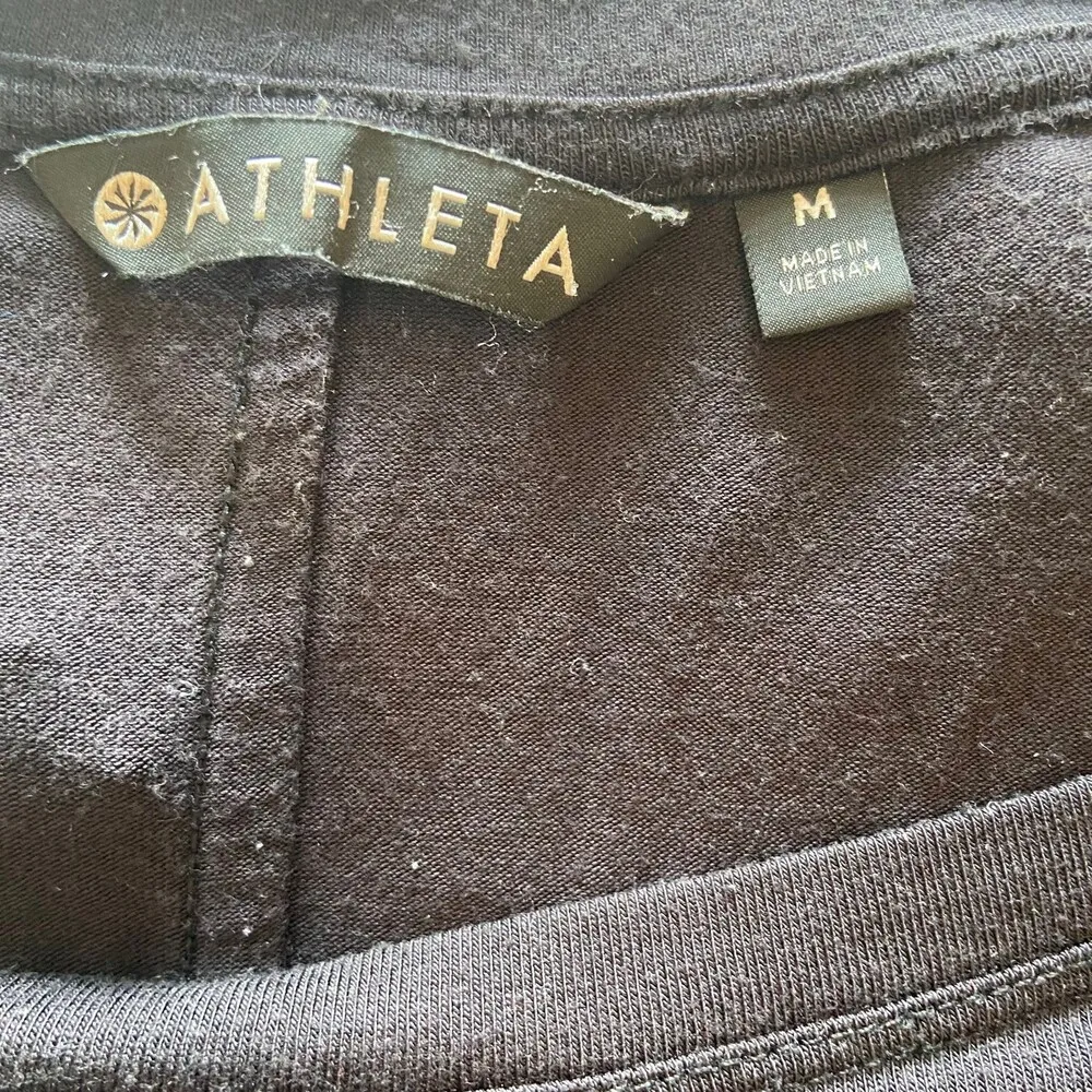 Athleta Black Long Sleeve Tunic Top with Side Knot Sz Medium - Image 6