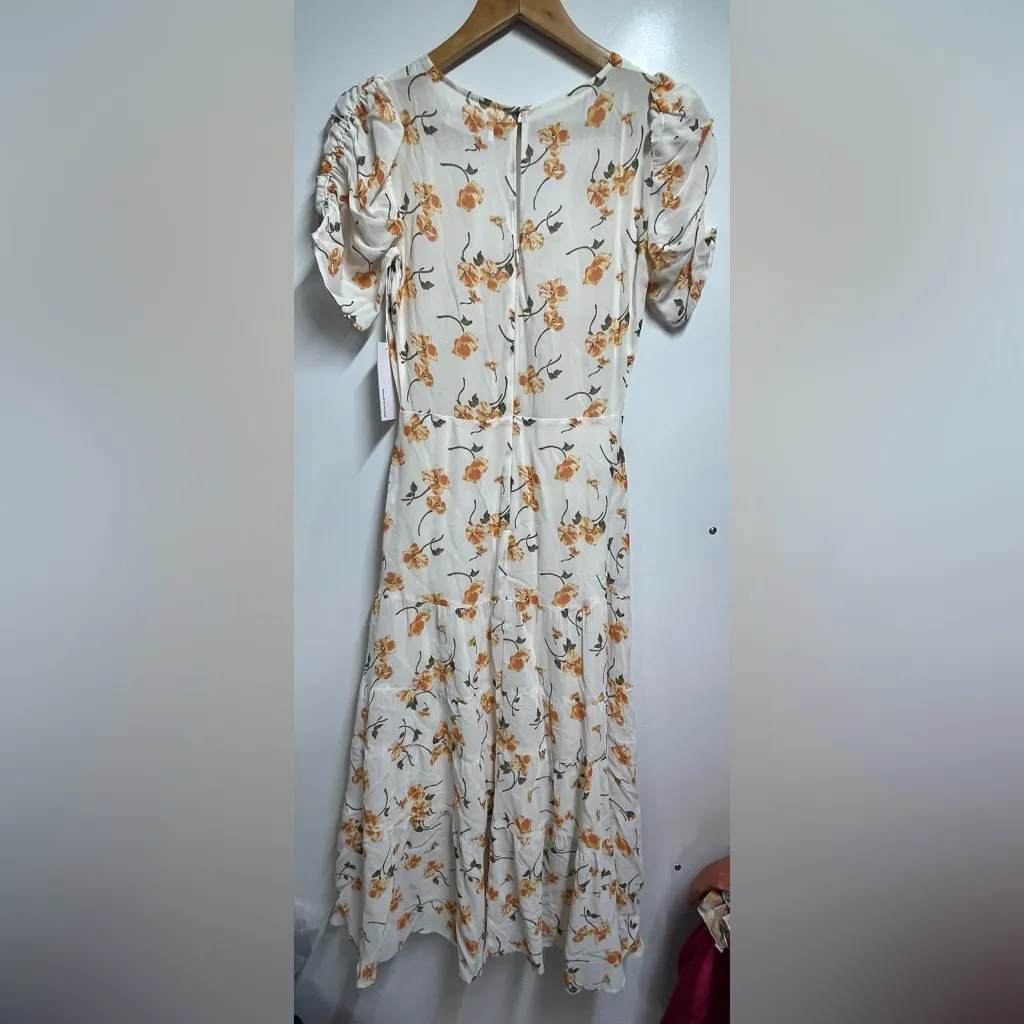 Reformation NEW NWT Cosa Midi v neck Dress size 0 women’s floral lightweight - Image 11