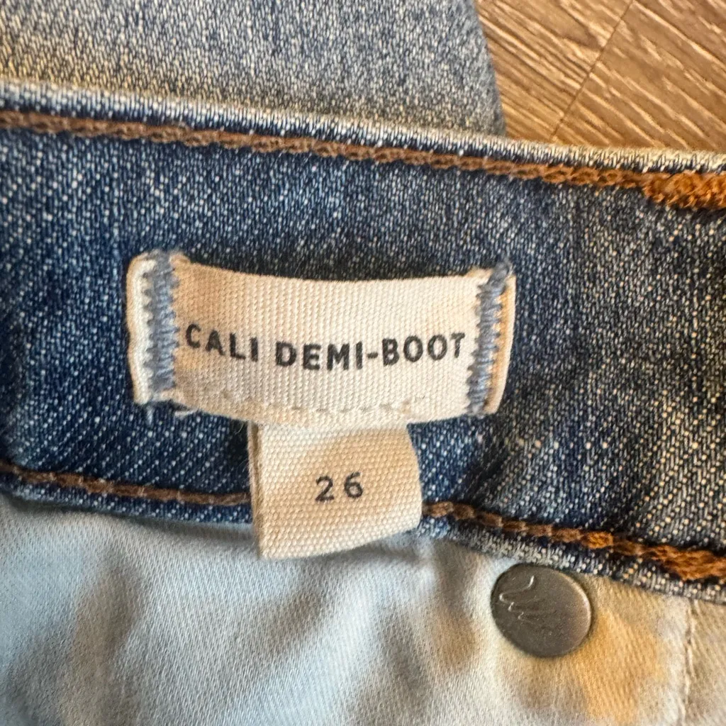 Madewell Cali Demi-Boot Raw Hem Jeans Medium Wash Size 26 - Image 5