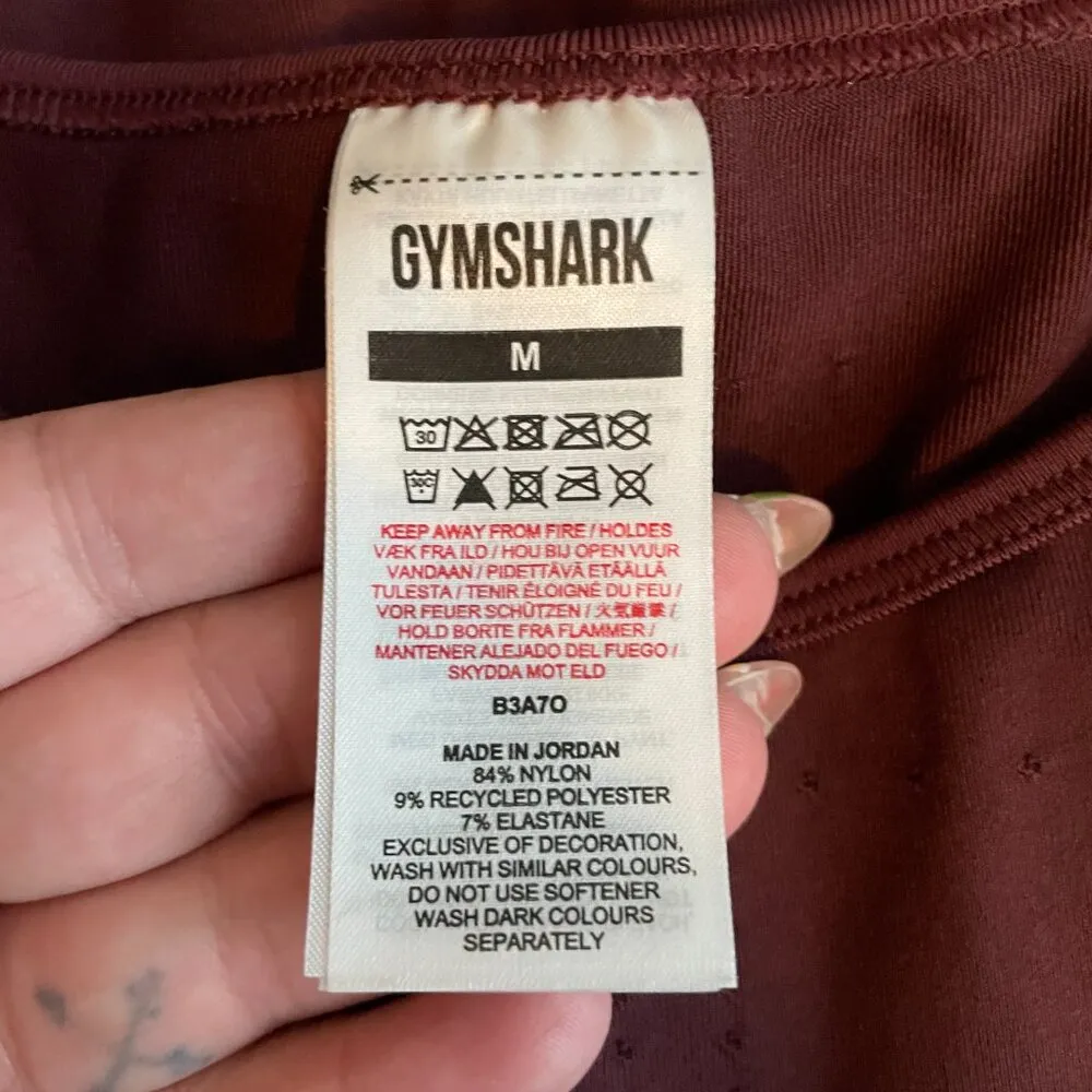 Gymshark Women M Brown Sweat Seamless Midi Tank Cutout Moisture Wicking Workout - Image 7