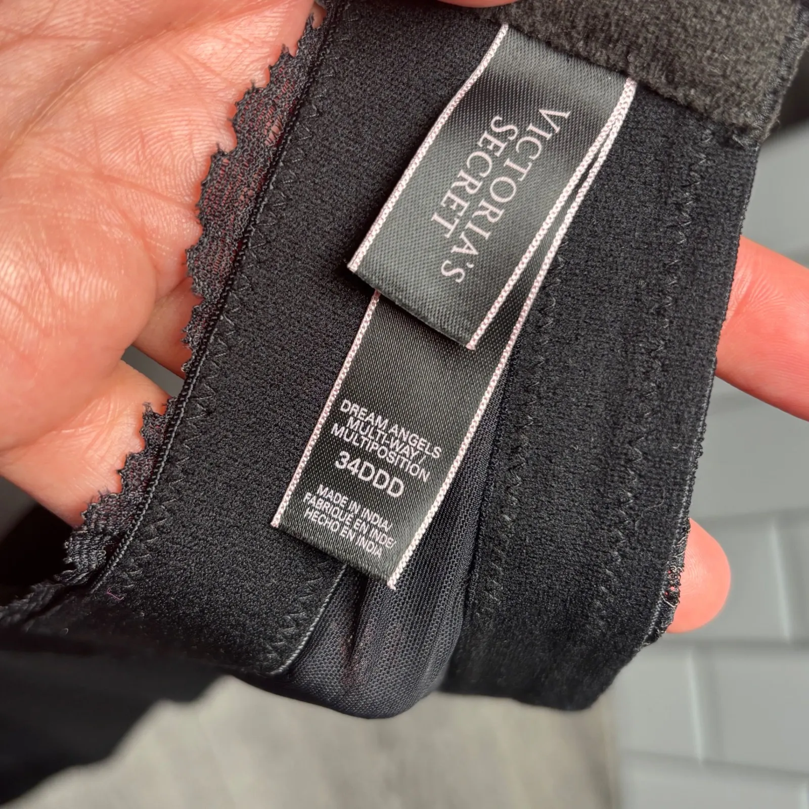 Victoria's Secret Black Strapless Dream Angels Multi-Way Bra Padded 34DDD 406 - Image 5