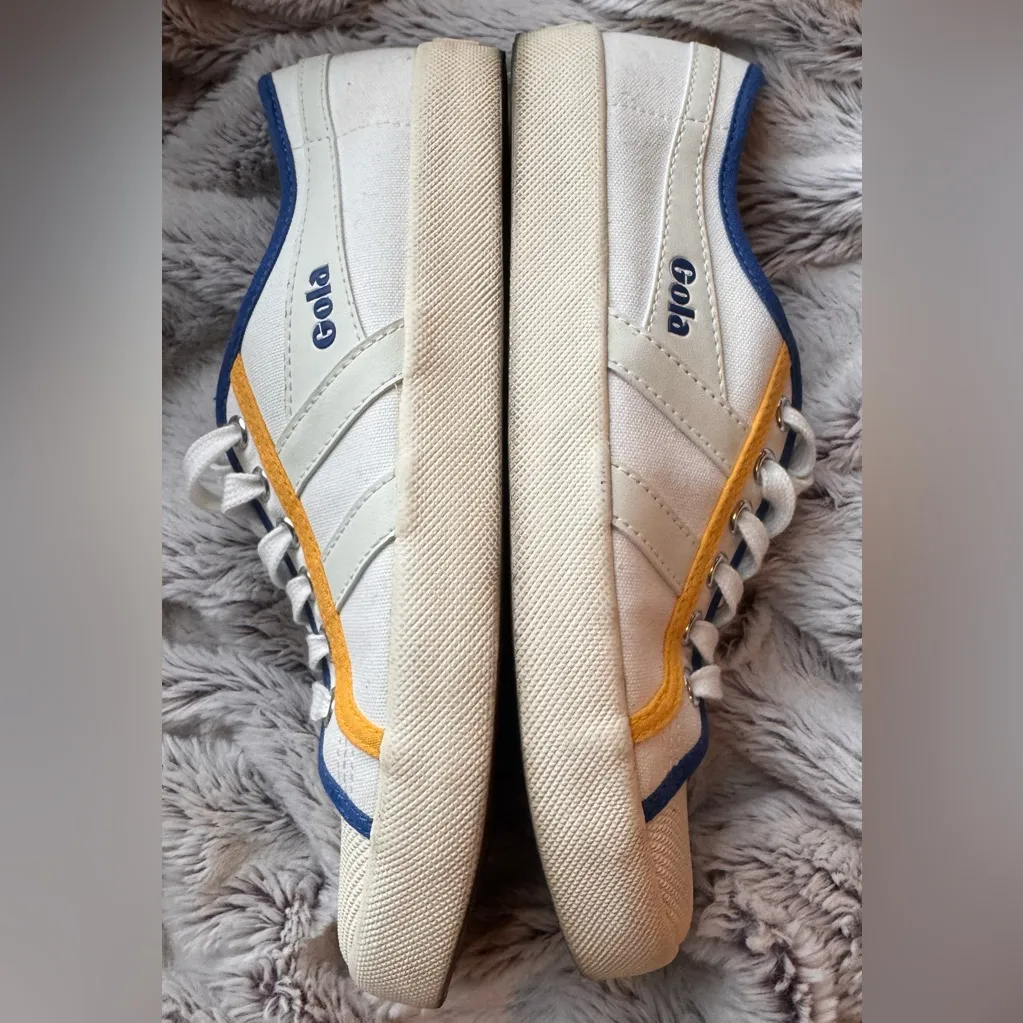 Gola Coaster Smash Womens White Canvas Lifestyle Sneakers Shoes - Image 2