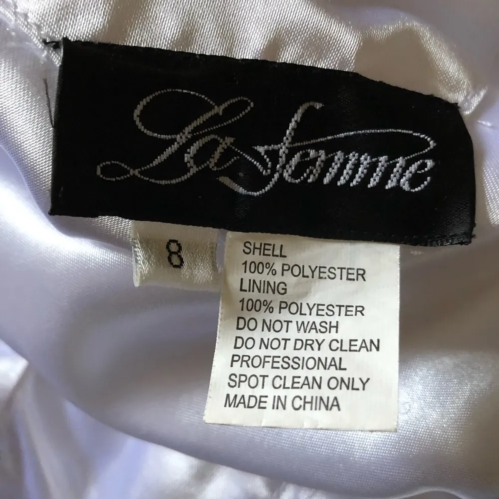 LA FEMME Open Back Beaded Gown Size 8 - Image 6