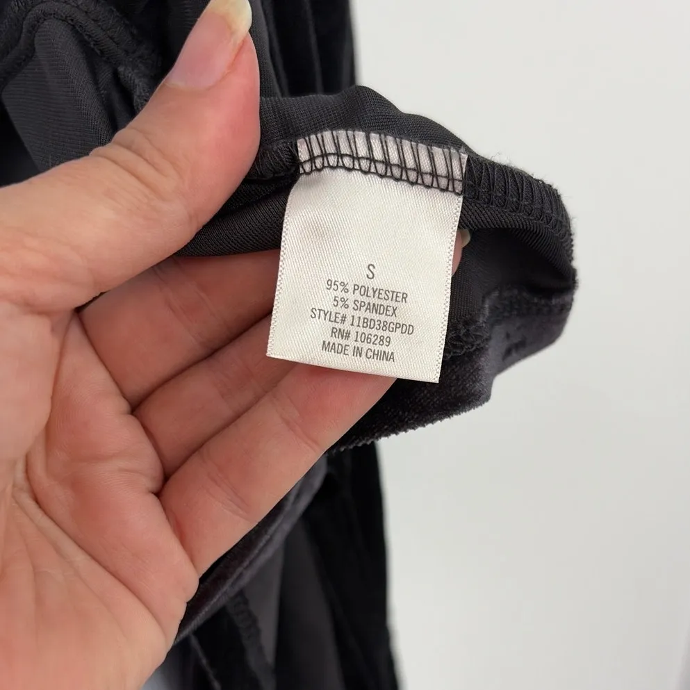 Mi Ami Y2K Velvet Wrap Top Sz S Smocked Coquette Soft Goth Peplum Date Romantic Black - Image 10