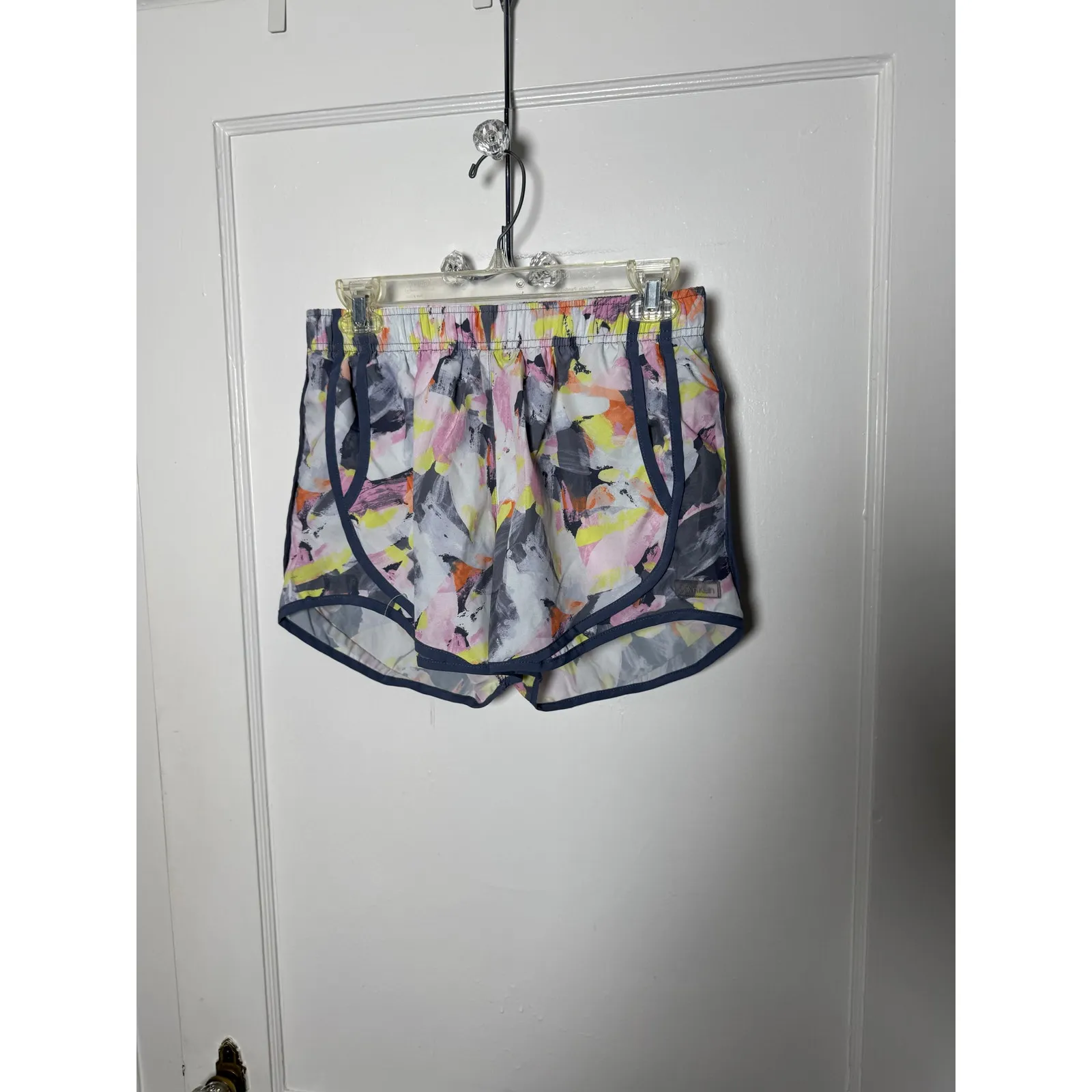 Calvin Klein Colorful Watercolor Pastel Athletic Running Shorts Women's Small - Image 2