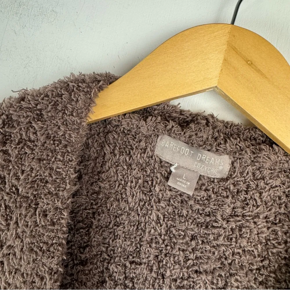 Barefoot Dreams Boardwalk CozyChic Cardigan Sz Large Fringe Sweater - Image 9