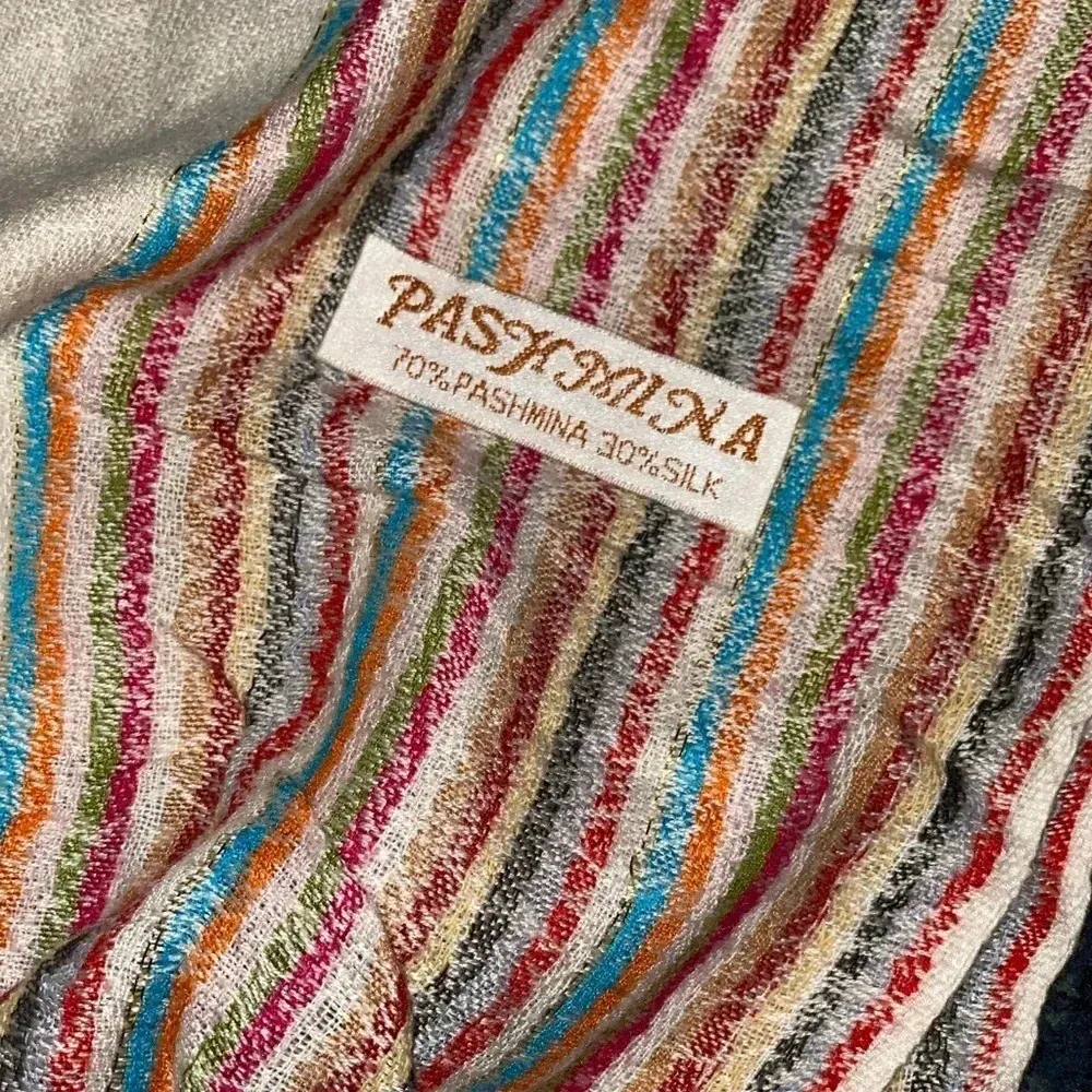 Pashmina beige scarf - Image 3