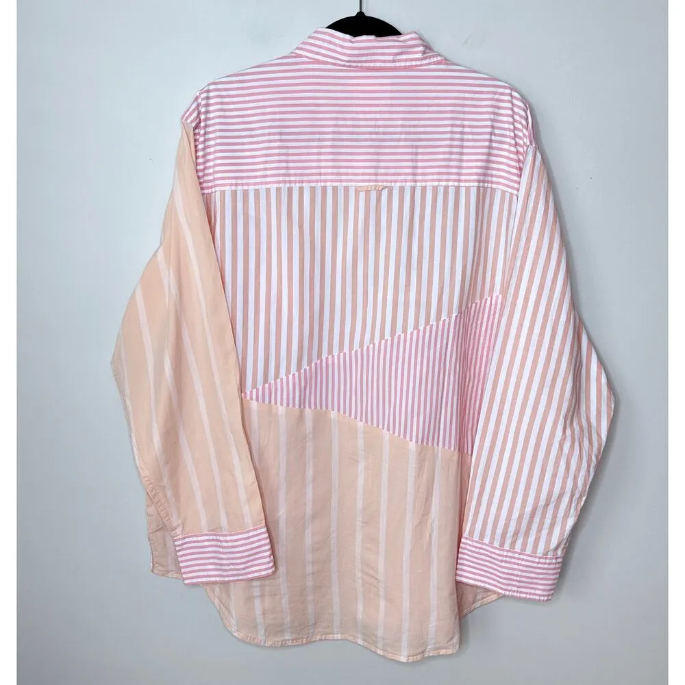 NEW NWT  XL Long Sleeve Dad Shirt Bay Sunrise Button Front Oversized - Image 6