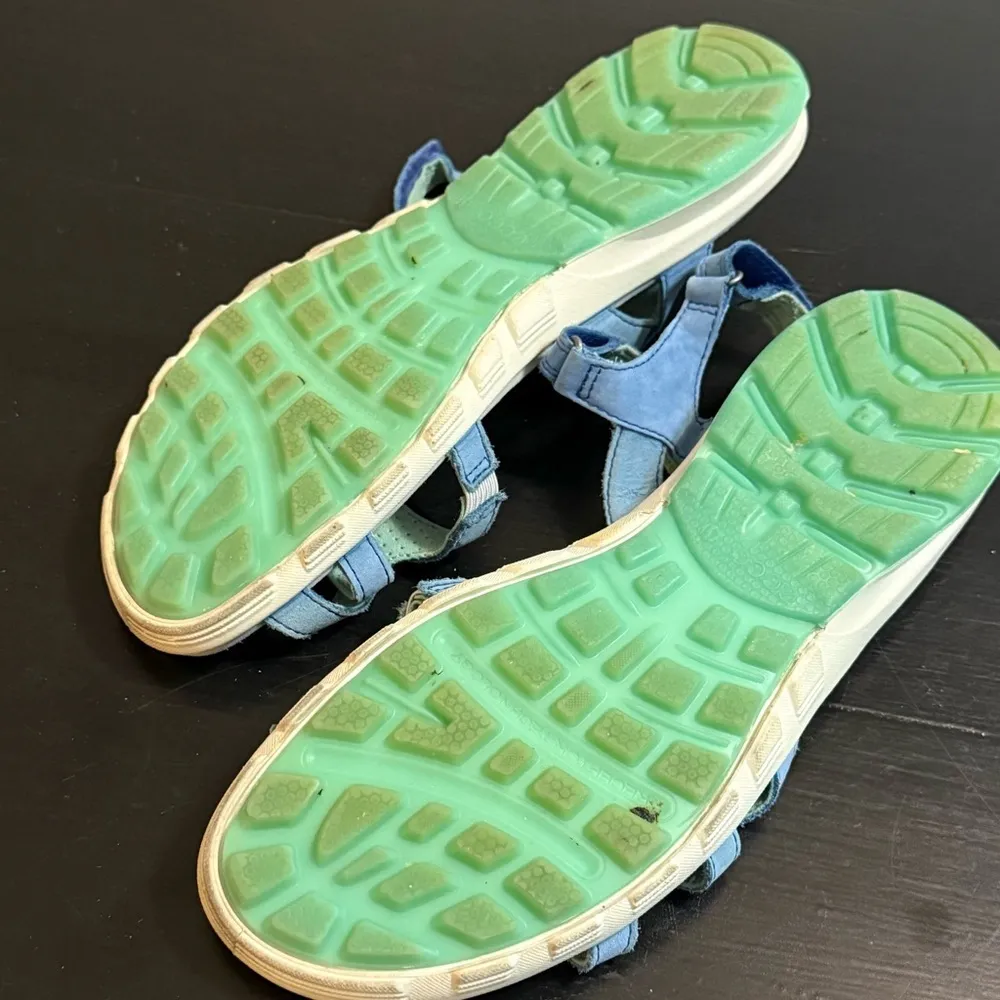 Ecco Blue and Green Strappy Sandals - Image 7