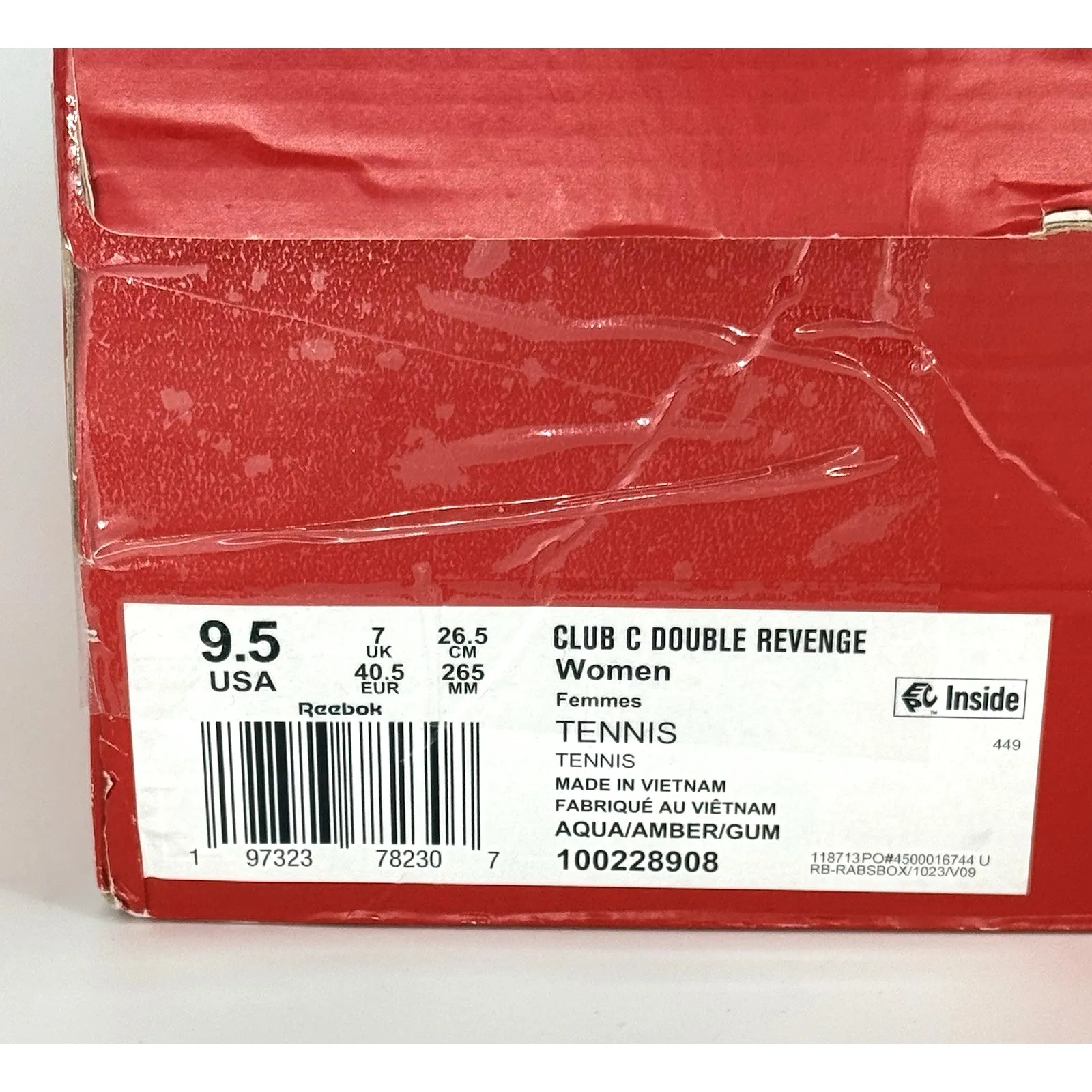 Reebok Women's Club C Double Revenge 9.5 Glitch Aqua Amber Gum Sneakers NEW - Image 12