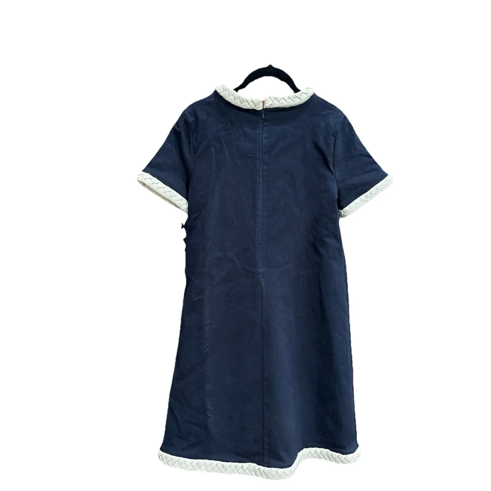 Tuckernuck  Navy Bow Olivia Dress Women’s Small Cotton Shift Mini - Image 5
