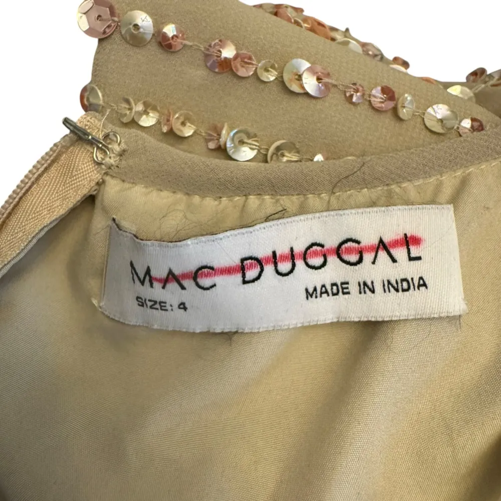 Mac Duggal - NWT Sequin V-Neck Long Bishop-Sleeve Midi Formal Dress - Image 10