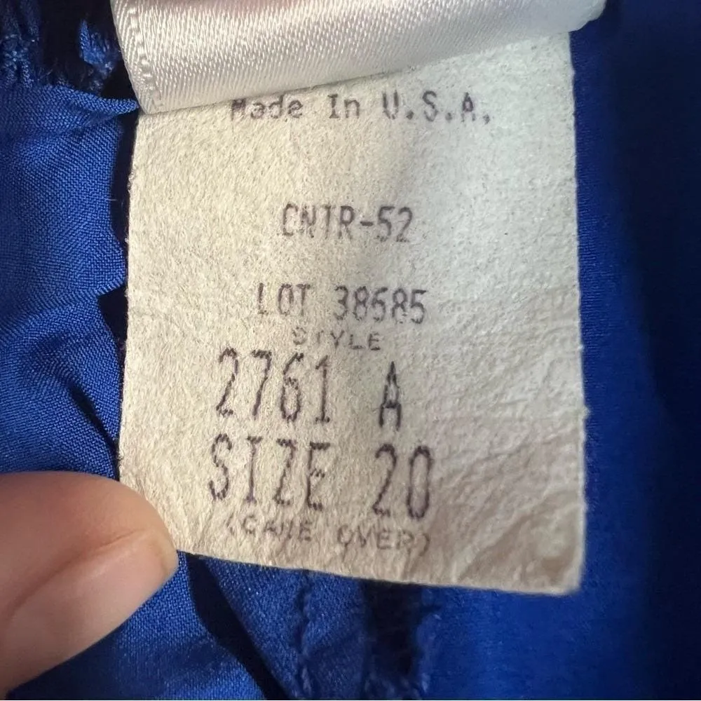 Vintage GW Vintage Blue Wide Leg Pants High Rise Made USA maximalismSize 20 Size undefined - Image 6