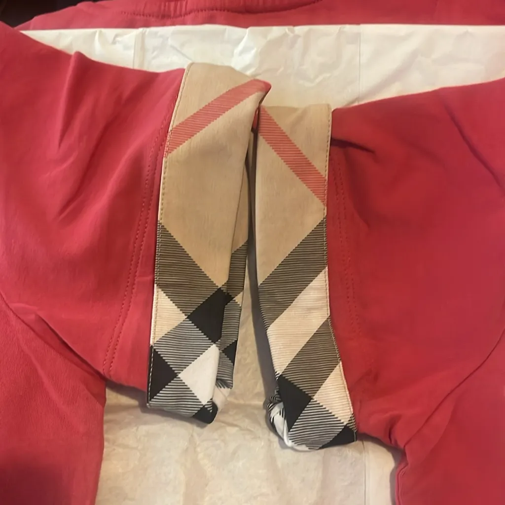 Burberry NWT  Nova Check Logo Cuffed Tee - Image 6