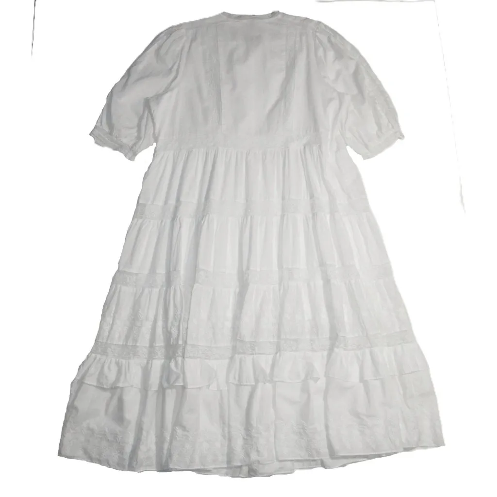 NWT LoveShackFancy x Target Phoebe in White Lace Trim Tiered Midi Dress 22W - Image 5