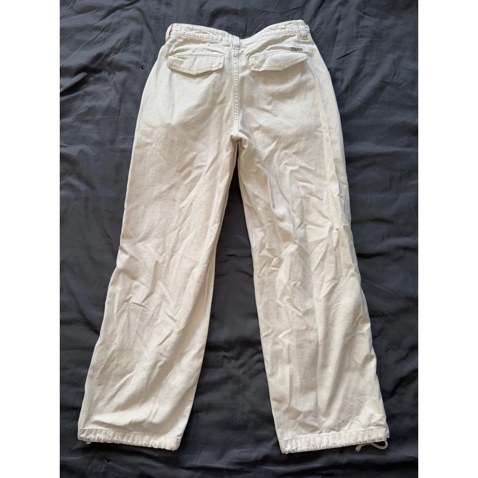 Tna Women's Cargo Pants Drawstring Waist Utility Pockets Relaxed Fit Size 4 - Image 8