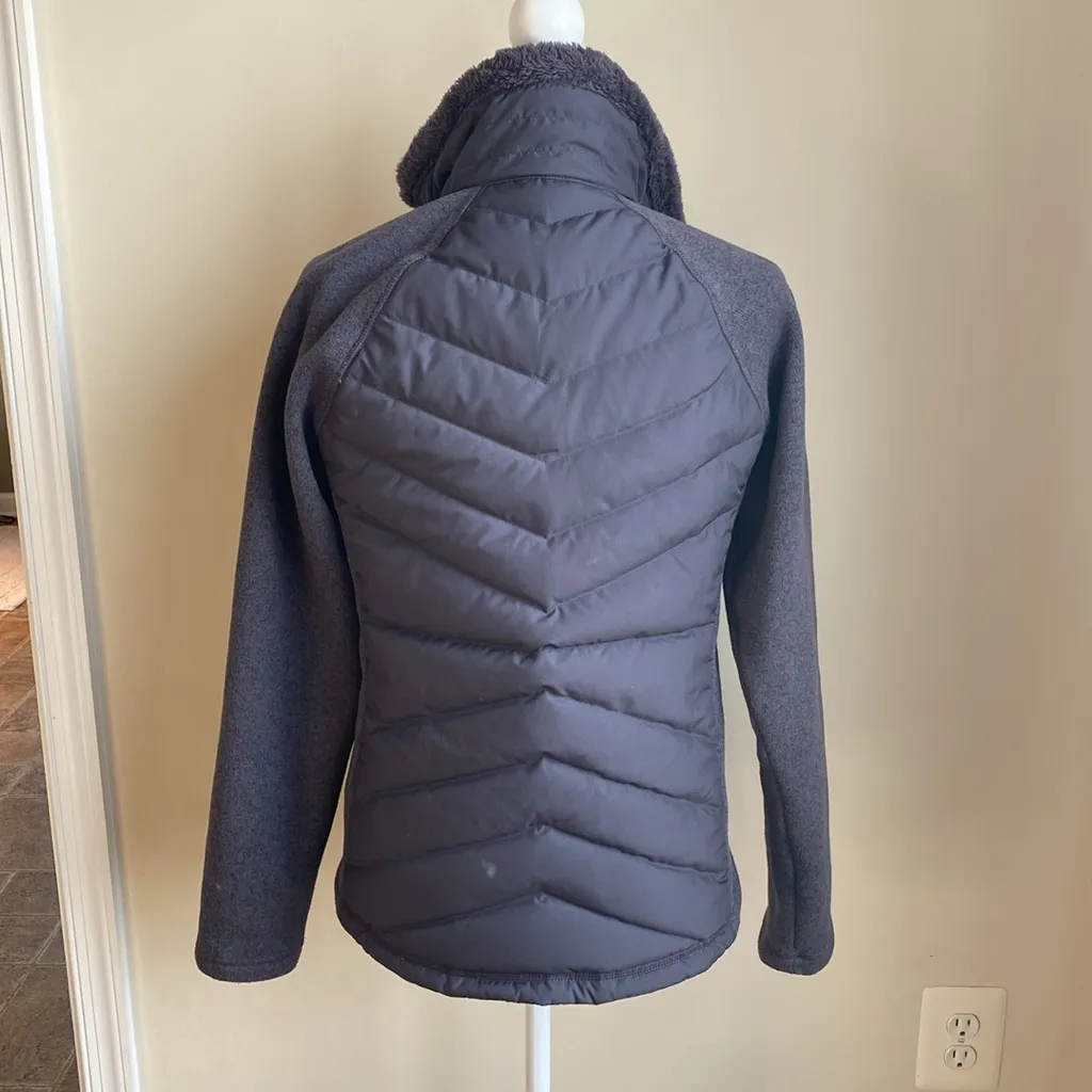 LL Bean Downtek Duck Down Fleece Lined Mock Neck Lightweight Jacket Black - Image 6