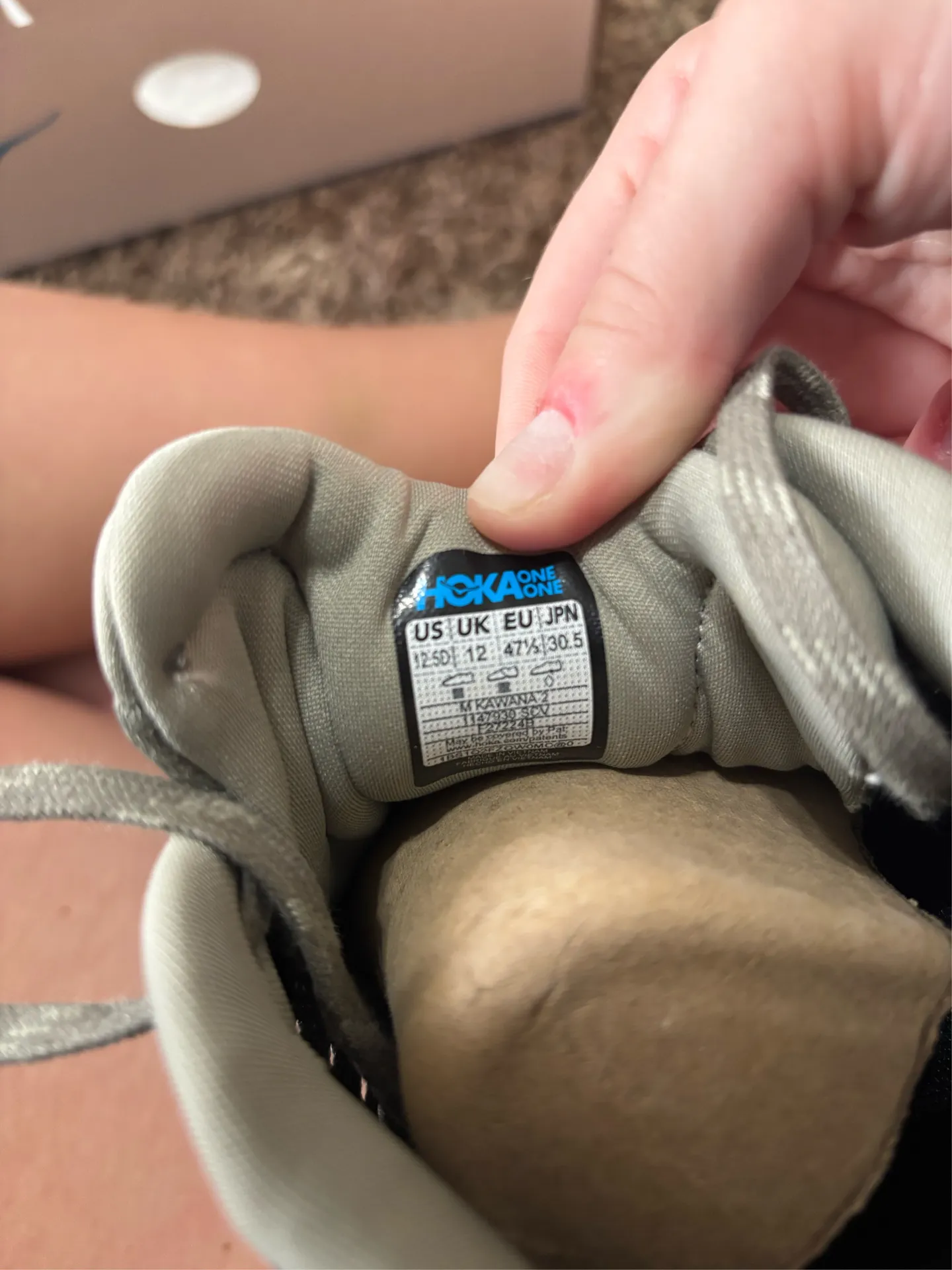 Men’s Hoka Kawana 2 Green Shoes  - Image 8