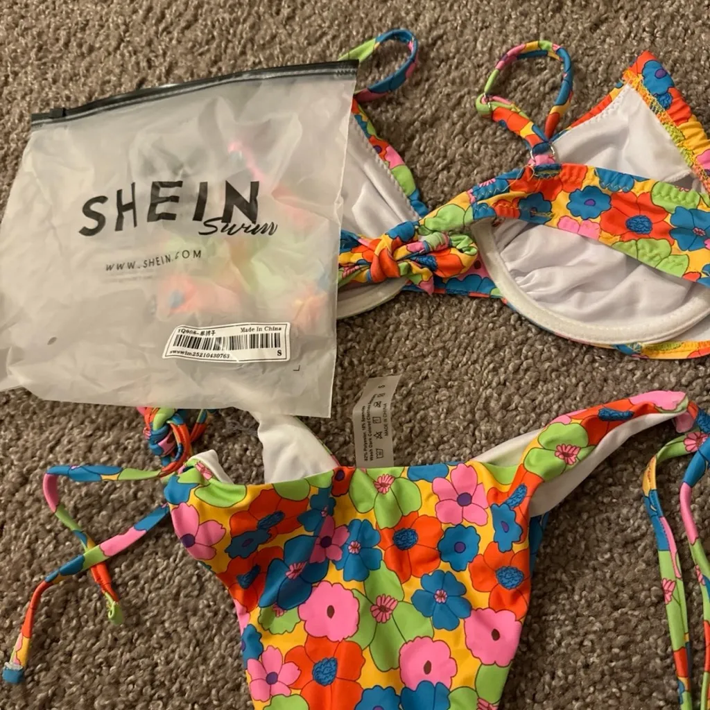 NWT Shein Floral Bikini - Image 5