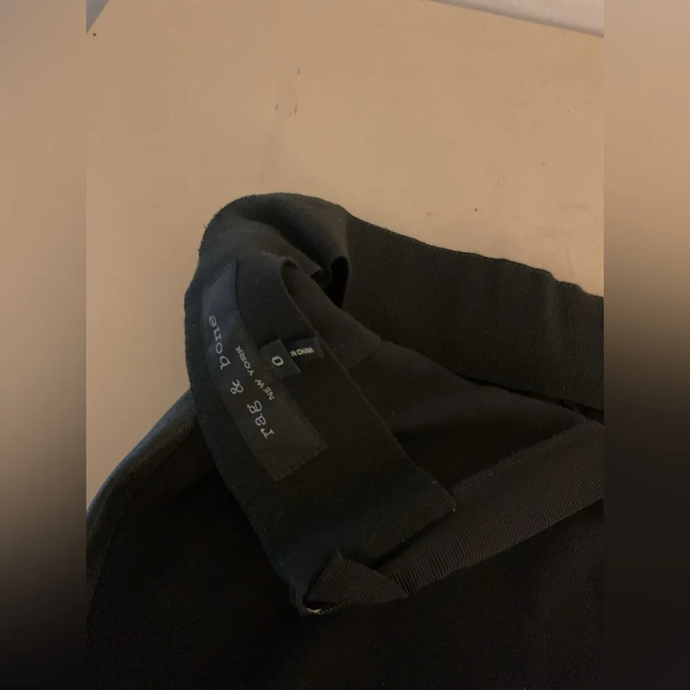 rag& bone Black Skinny leather cotton slim fitted jegging pants Size 0 26 /28 - Image 6