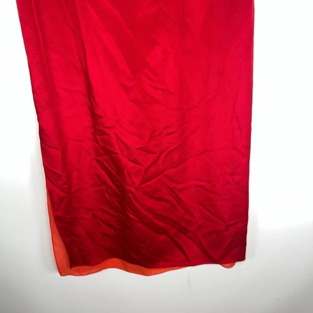 Josephine Chaus Collection Vintage Two Tone Layered Silk Skirt - Image 11