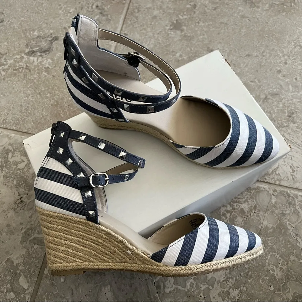 RIALTO Espadrilles Wedge Heel Ankle Strap Shoes Size 8.5M New w/o Box - Image 2