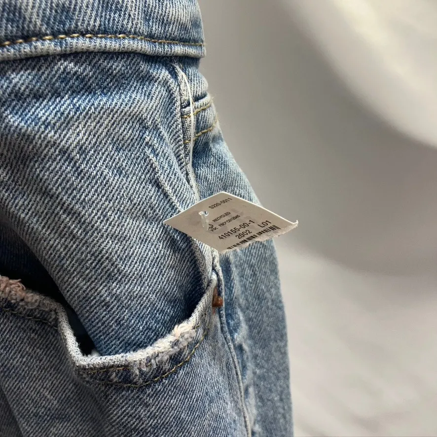 Old Navy Ski-Hi Wide Leg Extra High Rise Jeans Womens‎ 20 Light wash distressed - Image 5