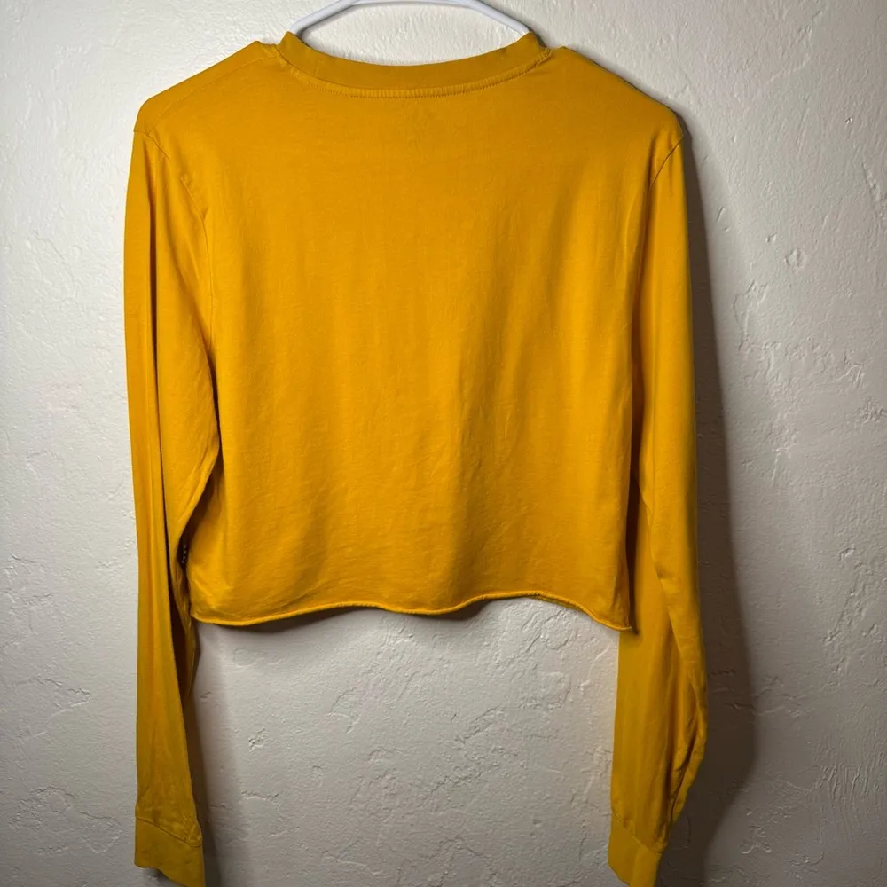 Vans Yellow  off the wall cropped long sleeve size medium. - Image 4