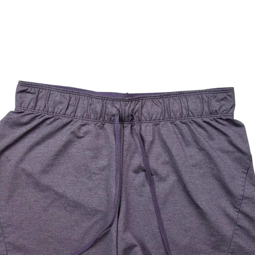 Nike Dri-Fit Shorts Womens Small Purple Running Drawstring Swoosh Activewear - Image 2