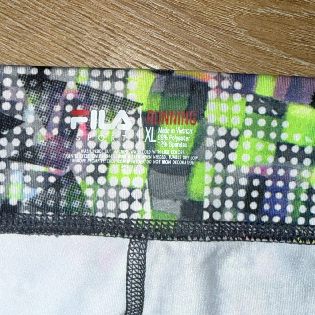 Fila Running Colorful Geometric Print Leggings - Image 6